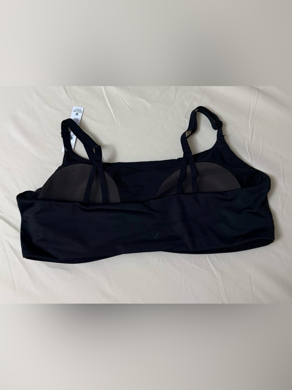 NWT VS PINK XL black square‎ neck sports bra. - Picture 4 of 6